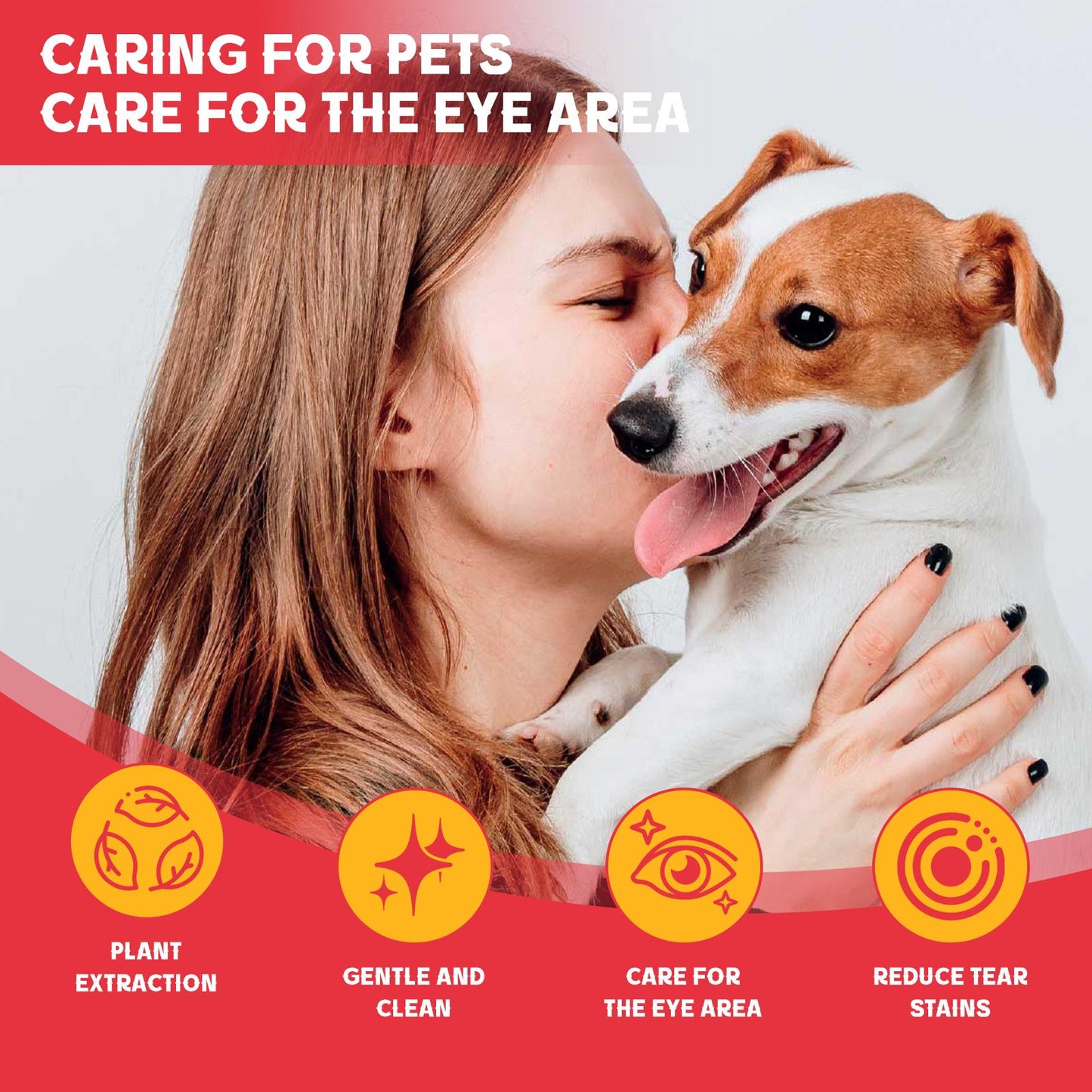 Pet Tear Stain Removal Powder - Gentle Eye & Fur Brightening, 1PC