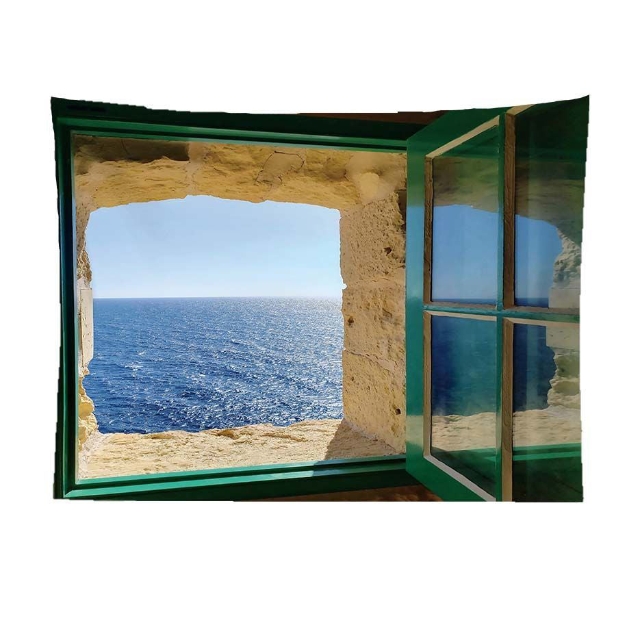 False Window Scenery Background Cloth for Home & Garden Curtains