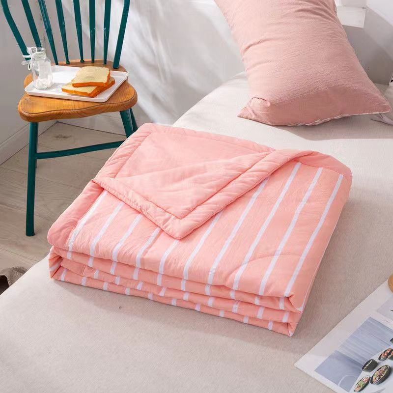 Washed Cotton Summer Quilt Blanket - Non-Printed, Lightweight, Multiple Sizes