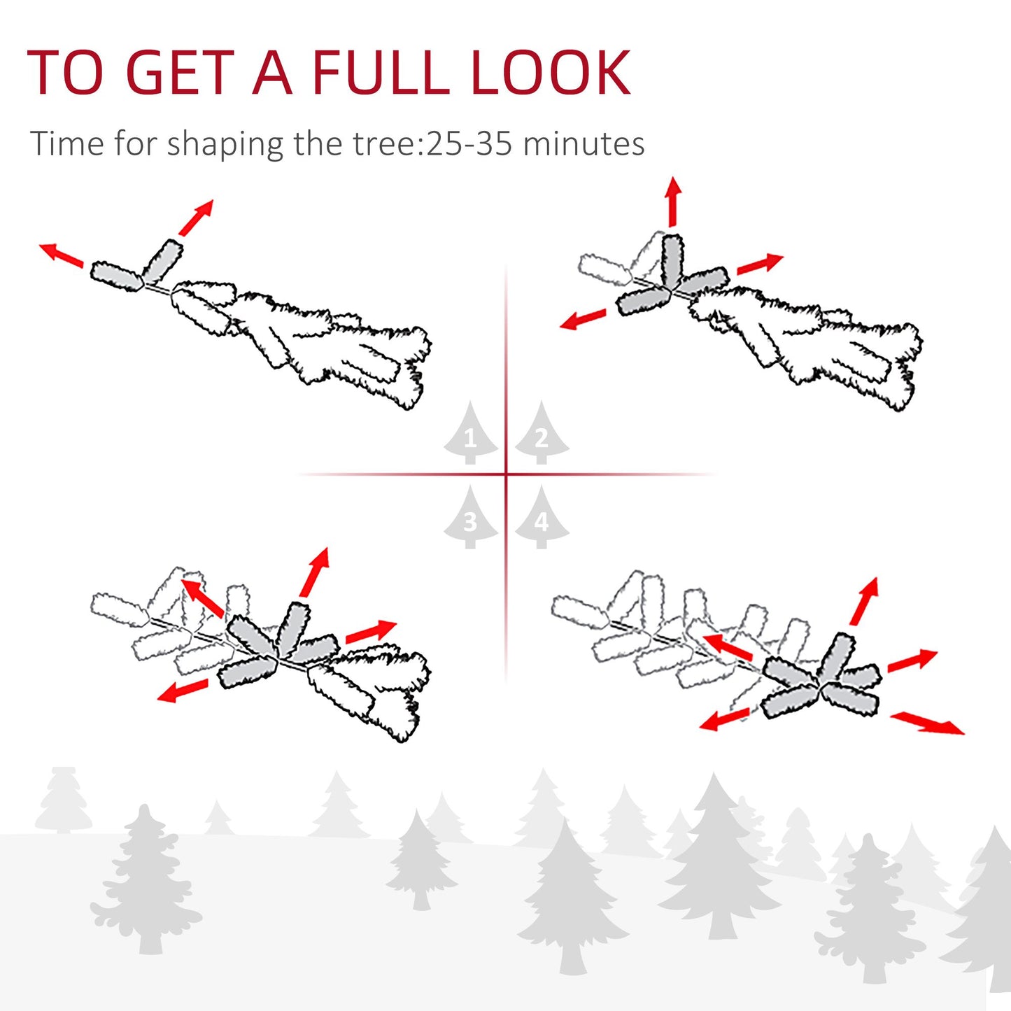 9ft Prelit Snow Flocked Pencil Christmas Tree with Warm White LED Lights