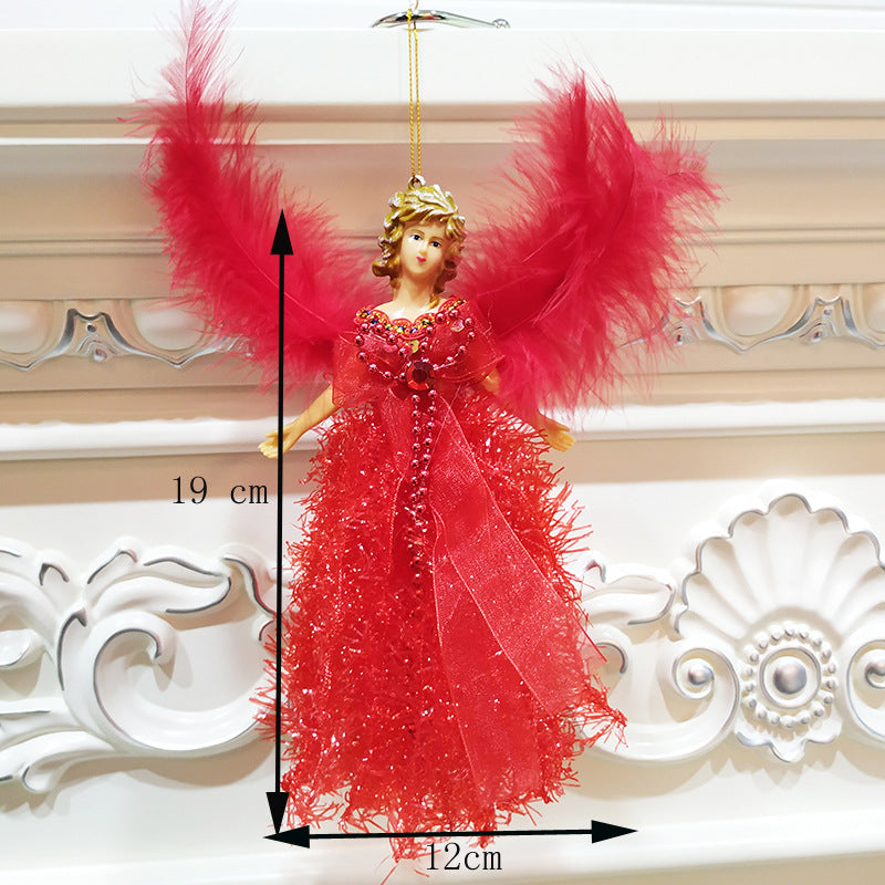 Christmas Angel Plush Doll Pendant Decoration - Festive Holiday Ornament