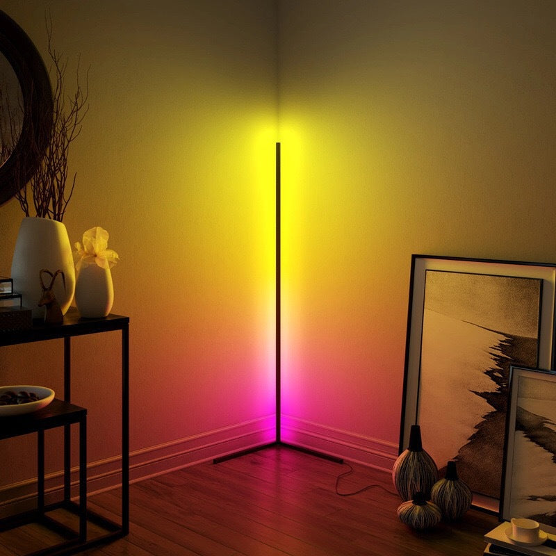 RGB Corner Floor Lamp Modern Dimmable LED Standing Light for Home Decor
