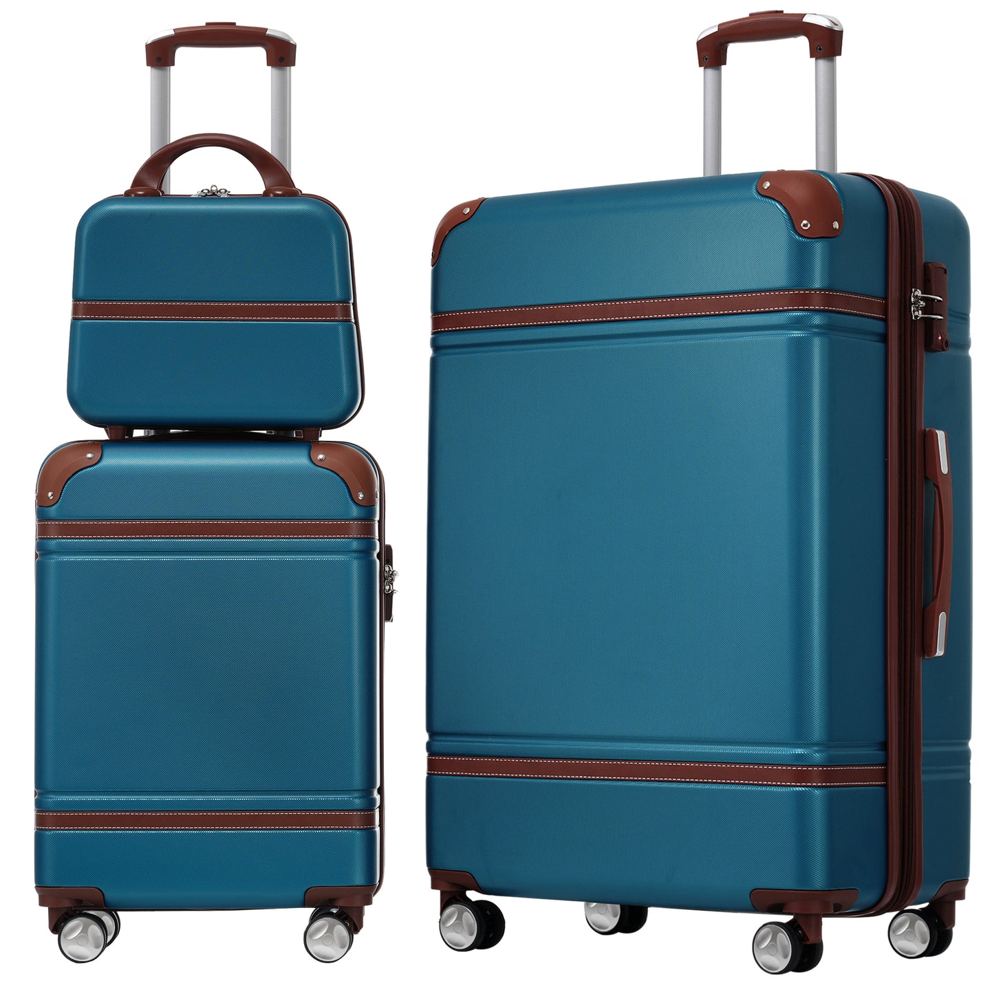 Hardshell Luggage Set - 3 Pieces with TSA Lock - Blue