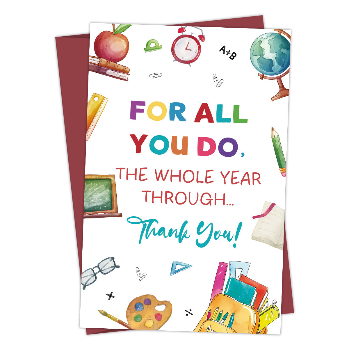 Holiday & Birthday Greeting Card with Envelope - Assorted Colors