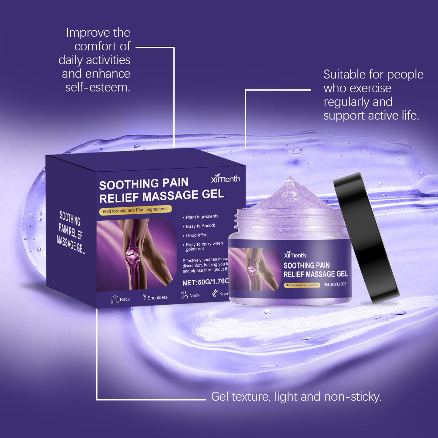 Body Joint Pain Relief Gel - 50g Universal Care for Discomfort