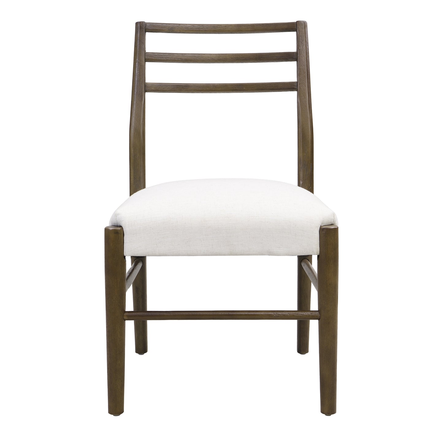 Set of 2 Beige Dining Chairs with Ladder Back Design