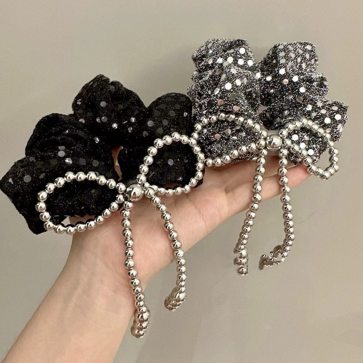 Retro Dot Hair Ring - Handmade