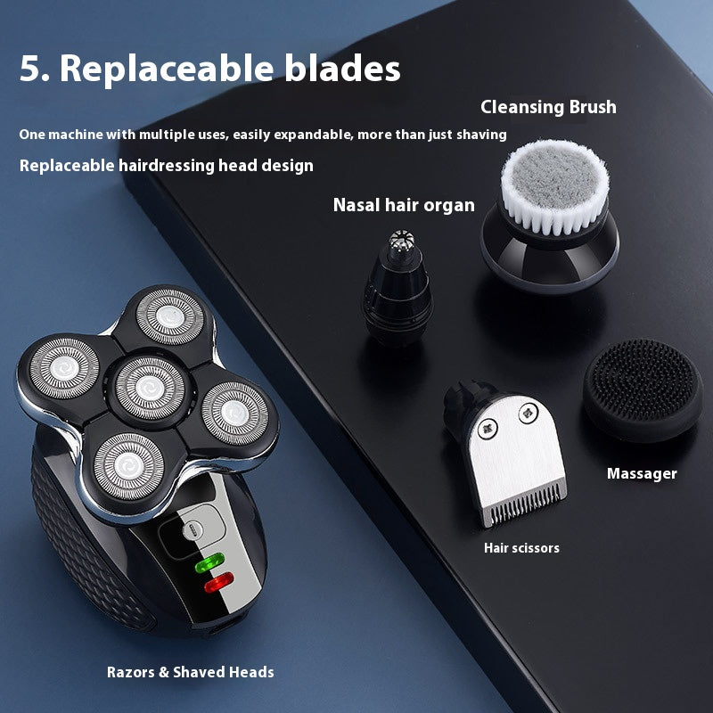 Rechargeable Electric Shaver with Floating Cutter Head