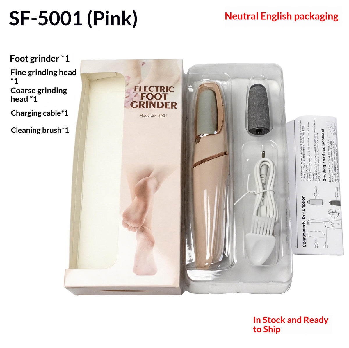 Electric Pedicure Foot File - Dead Skin Remover & Callus Buffer