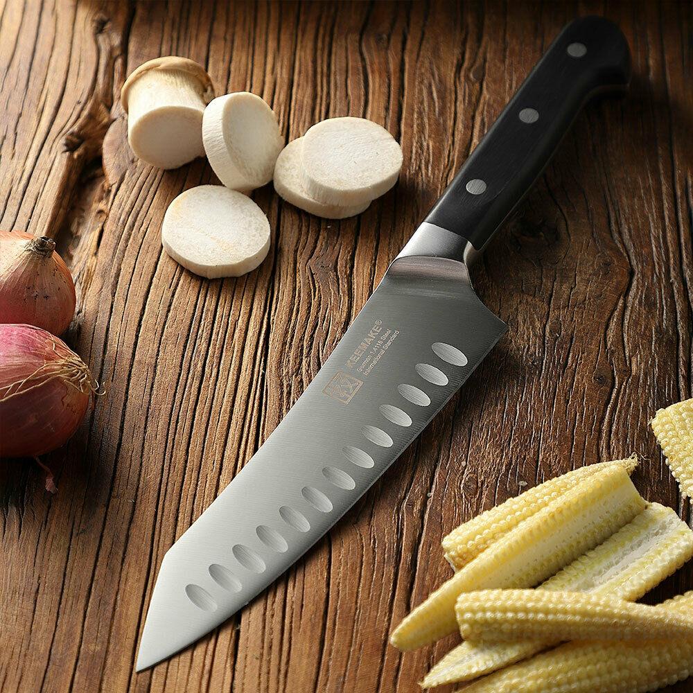 Stainless Steel Chef Knife Set with Kitchen Scissors - 2 Pieces