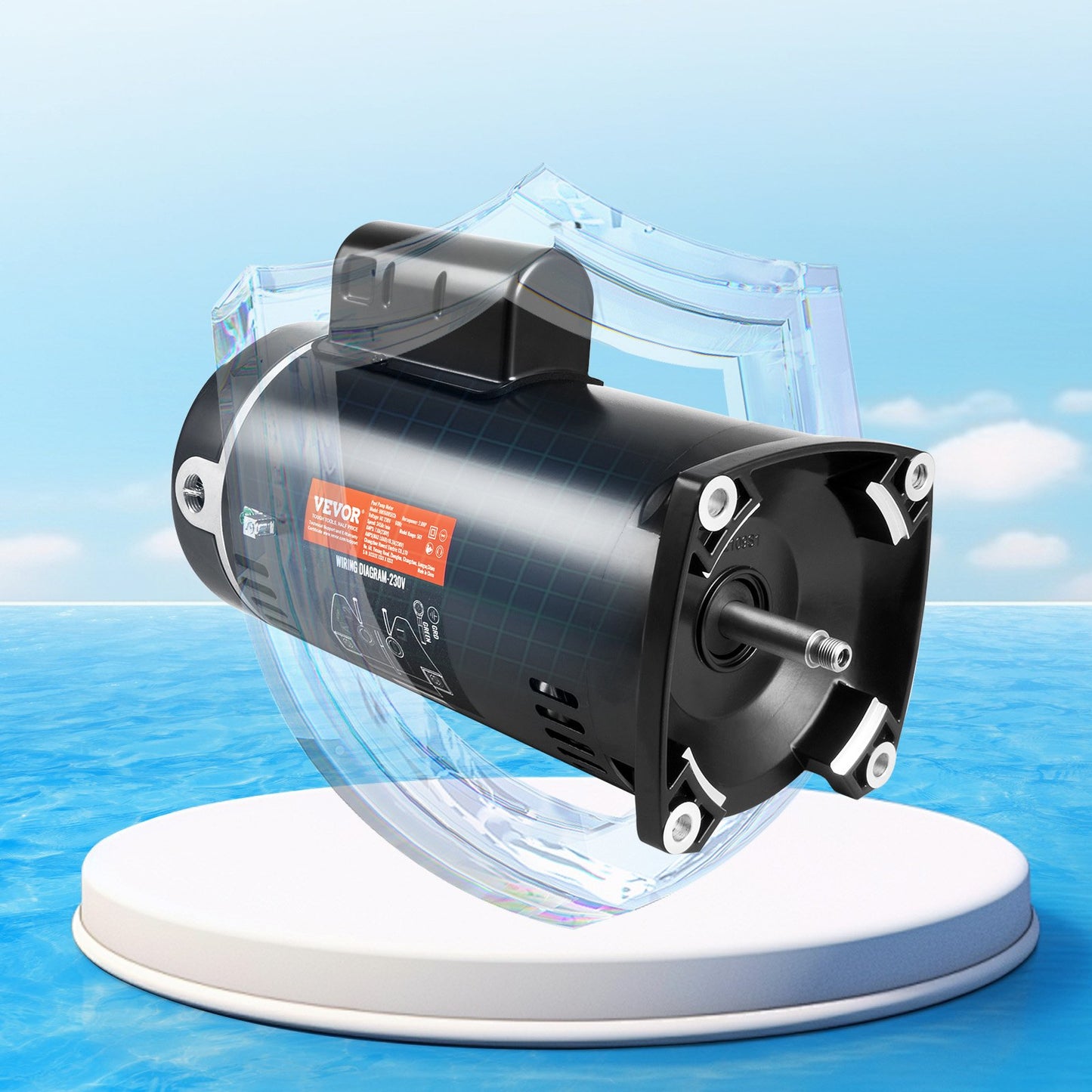 2 HP Pool Pump Motor 56Y Frame 230V Replacement for Swimming Pools
