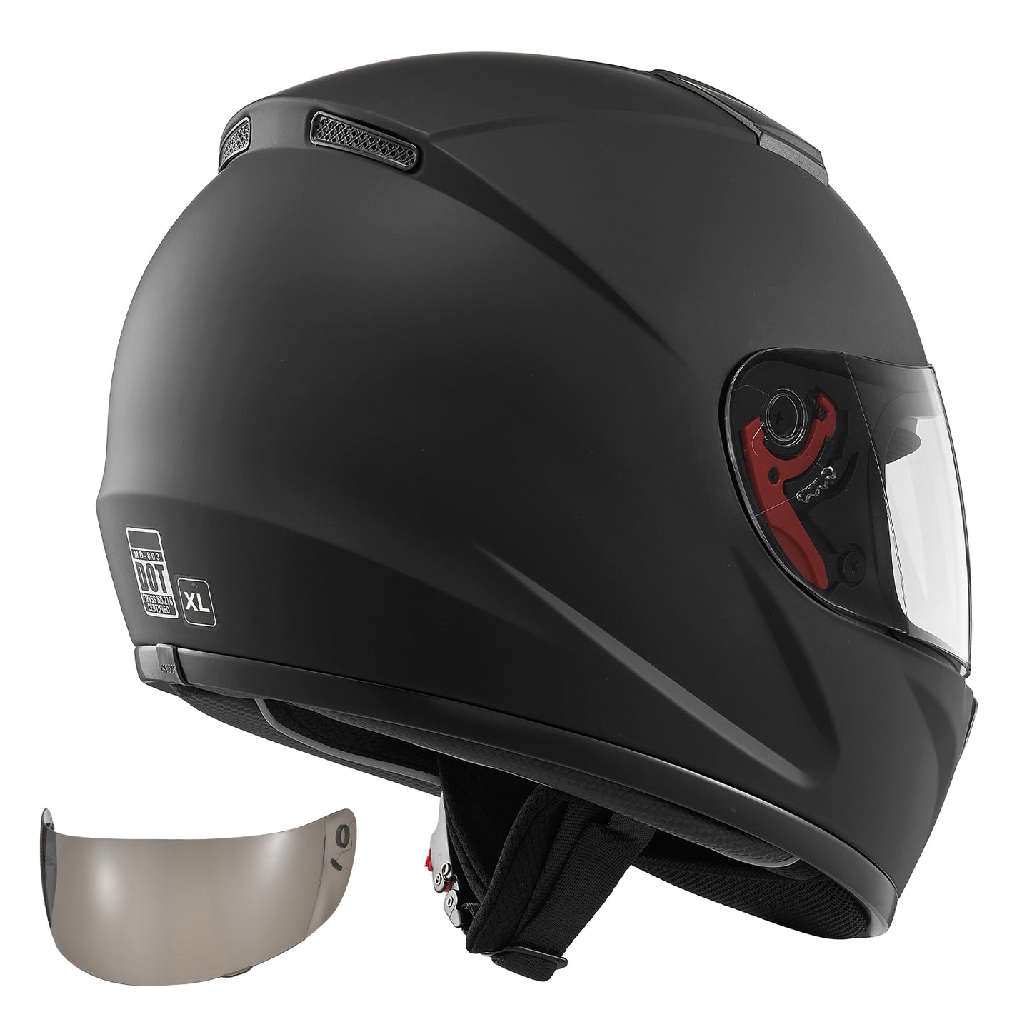 Full Face Motorcycle Helmet XL - Lightweight DOT Approved Street & Off-Road Helmet