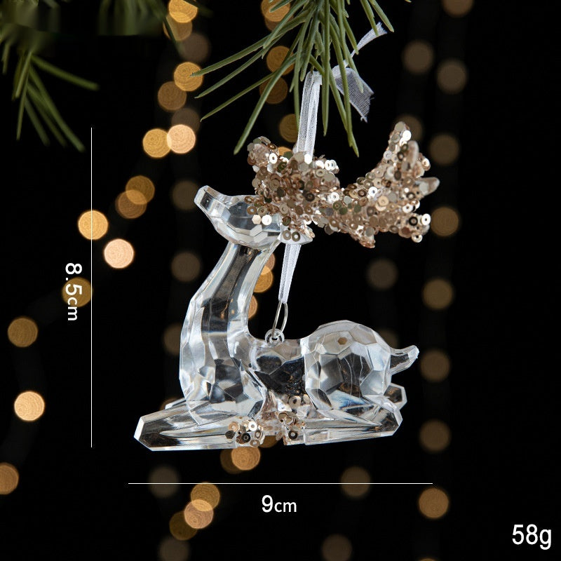 Christmas Sequin Acrylic Pendant Decorations for Holiday & Party Decor