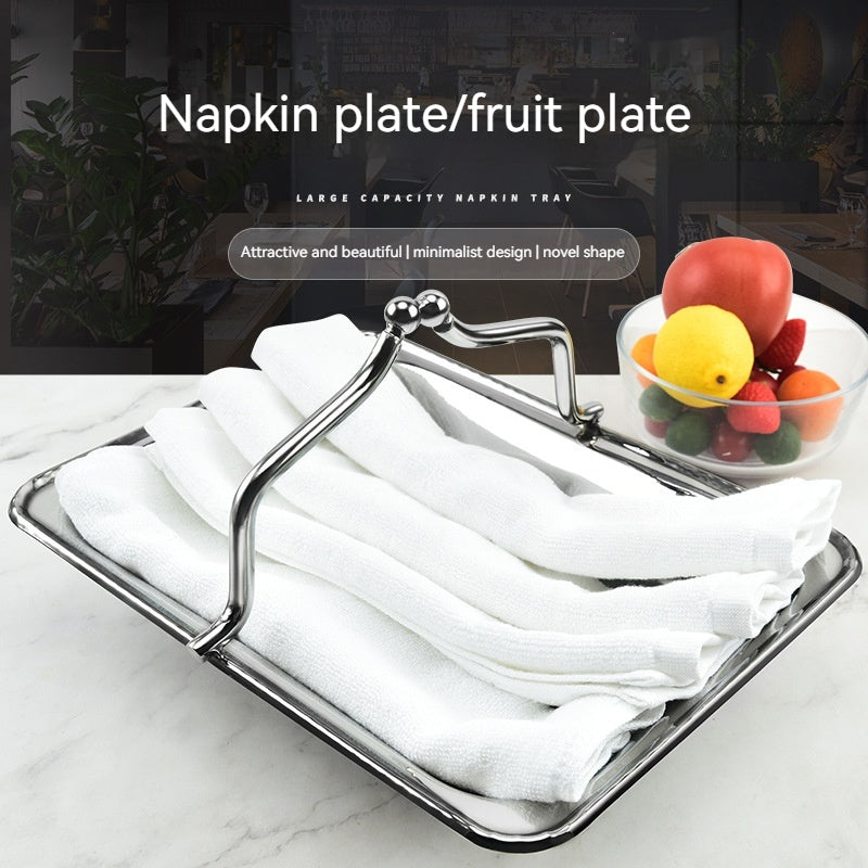 Stainless Steel Towel Basket for Kitchen & Bathroom Storage - Hot & Cold Wet Meal
