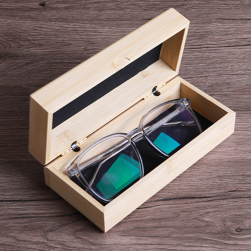 Wooden Glasses Case Storage Box - Creative Household Desk Organizer