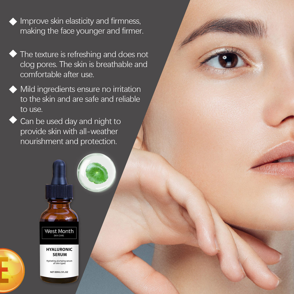 Hyaluronic Acid Facial Moisturizer - 30ml Hydrating Skin Care Solution