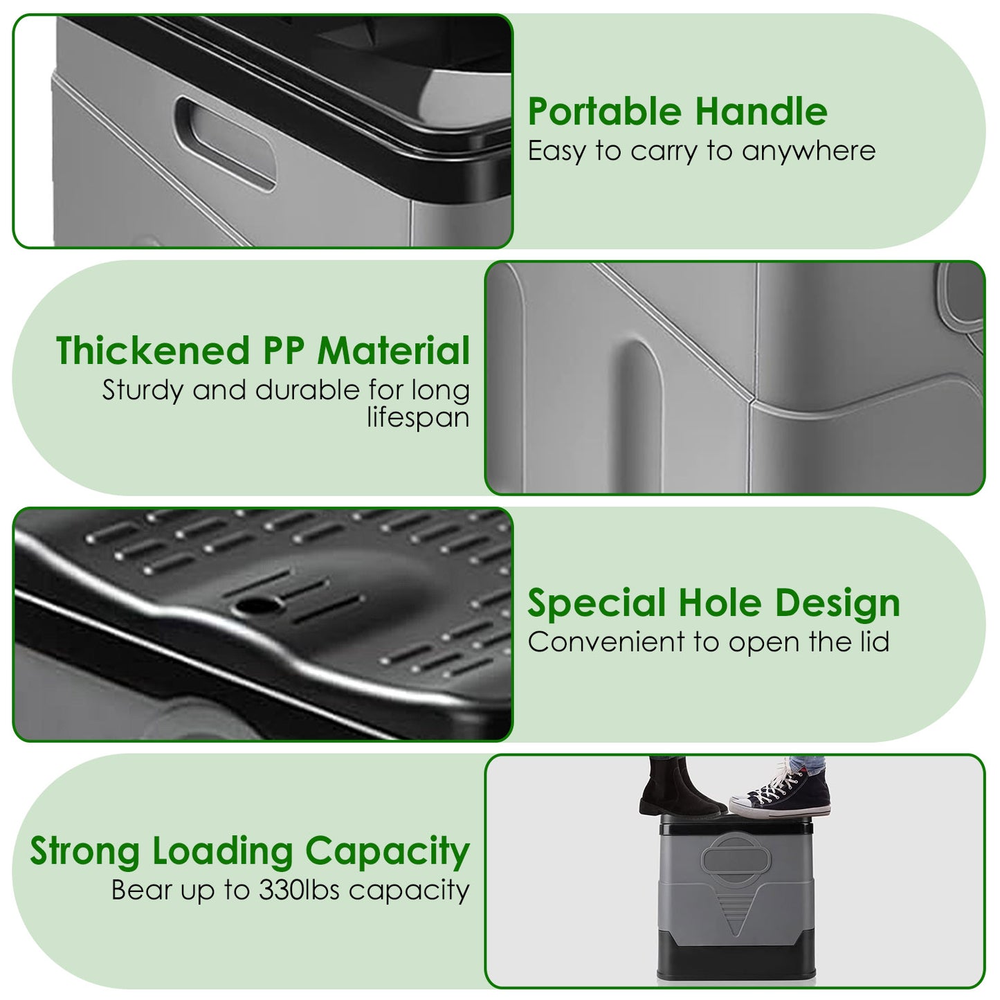 Portable Toilet for Camping, Hiking & Boating - 20L Capacity
