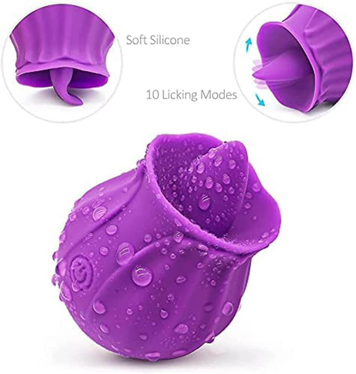 Vibration Tongue Licking Female Masturbator - Silicone & ABS, Multiple Colors
