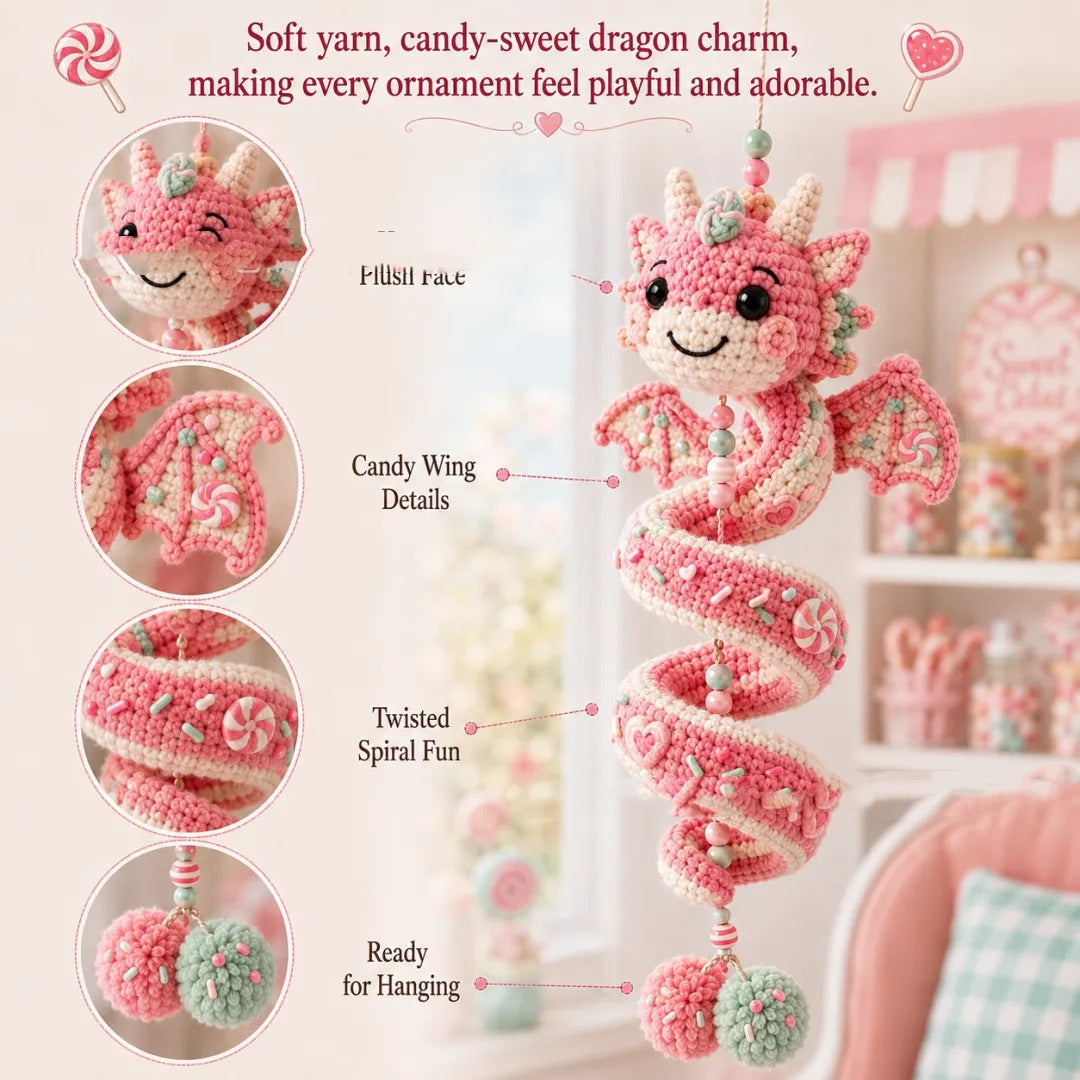 Dragon-Shaped Spiral Hanging Ornament Set DIY Craft Kit for Home & Garden