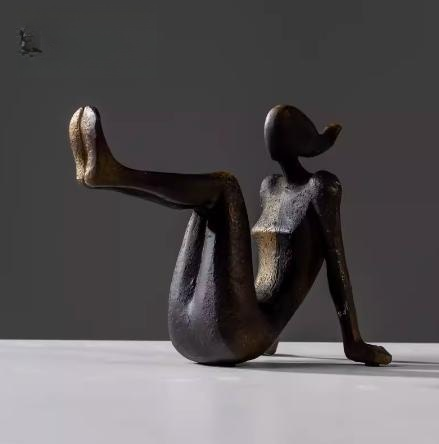 European Style Nostalgic Girl Calligraphy Decorative Figurine for Home & Garden