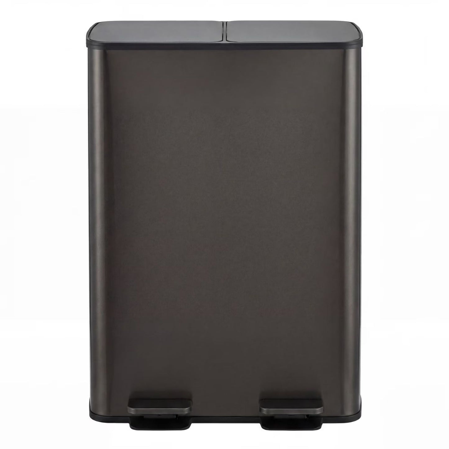 Dual Bin Trash Can, Foot Pedal Kitchen Recycling Bin, Soft-Close Lid