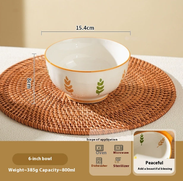 Deep Dinner Plates Set - Nordic Style Ceramic Tableware for Home Kitchen