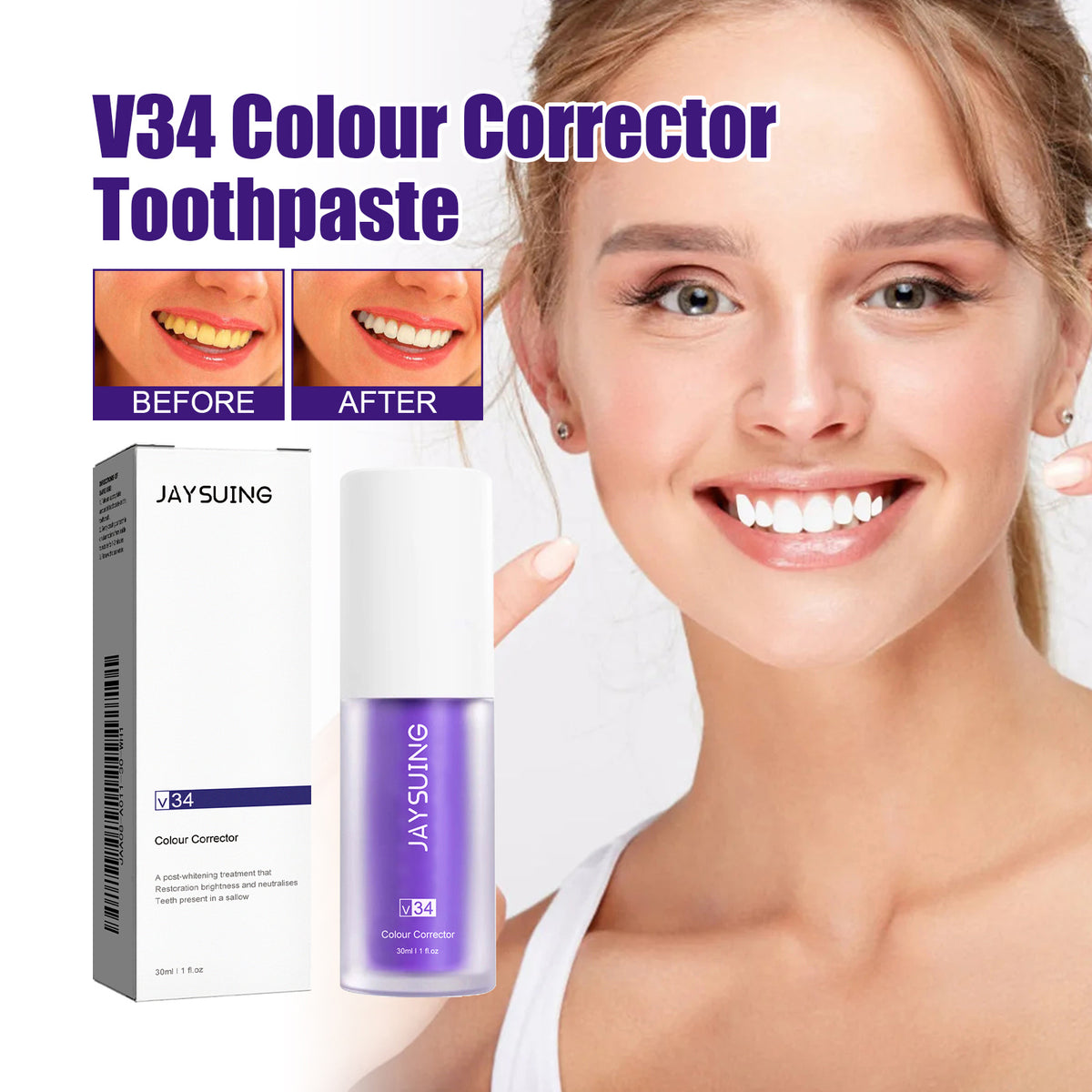 Purple Toothpaste 30ml - Whitening & Stain Removal