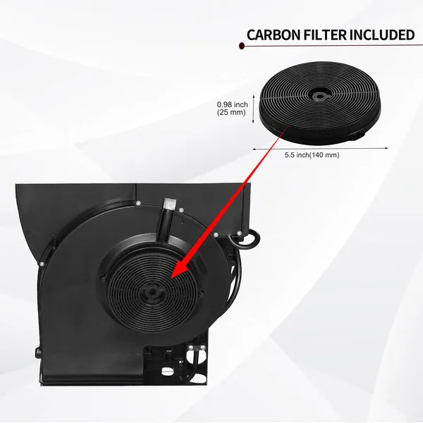 Stainless Steel Under Cabinet Range Hood Vent with 230 CFM and 3-Speed Fan – Kitchen Cooker Hood