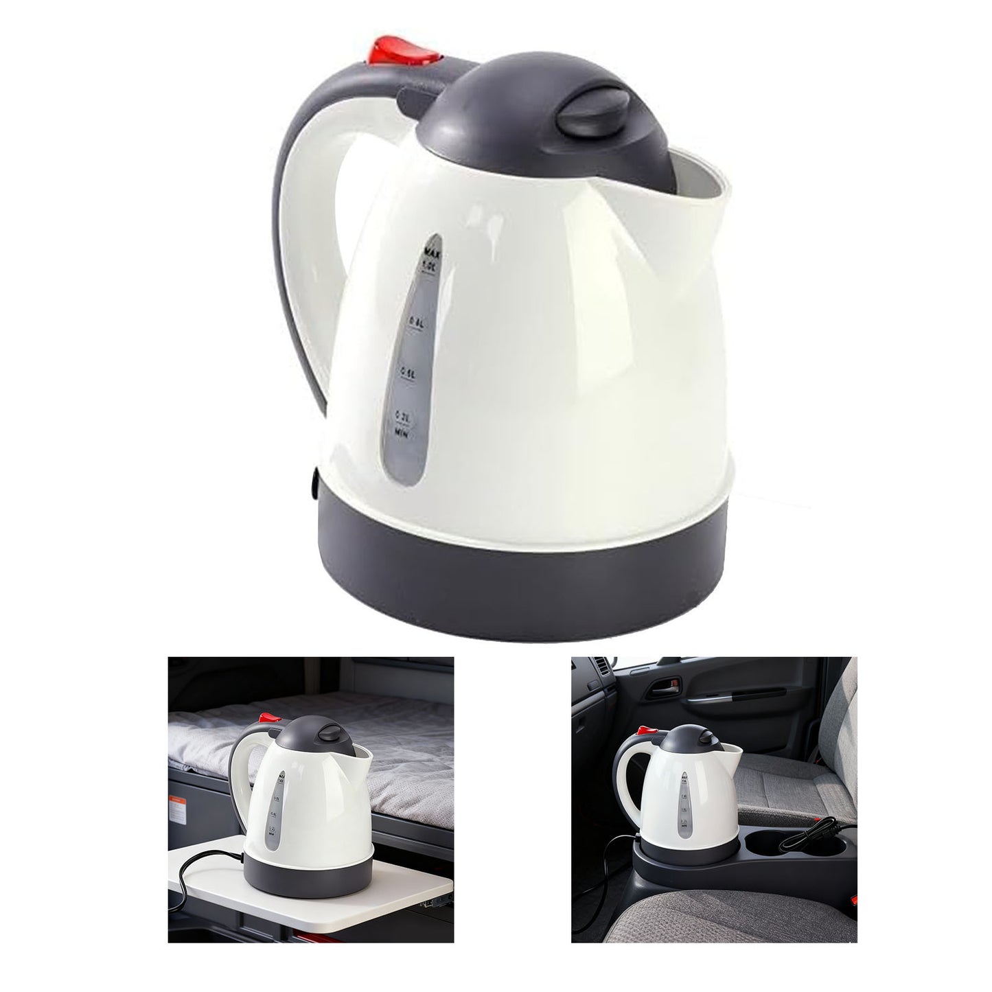 250W Portable Car Electric Kettle Truck Heated Water Tea Coffee Auto