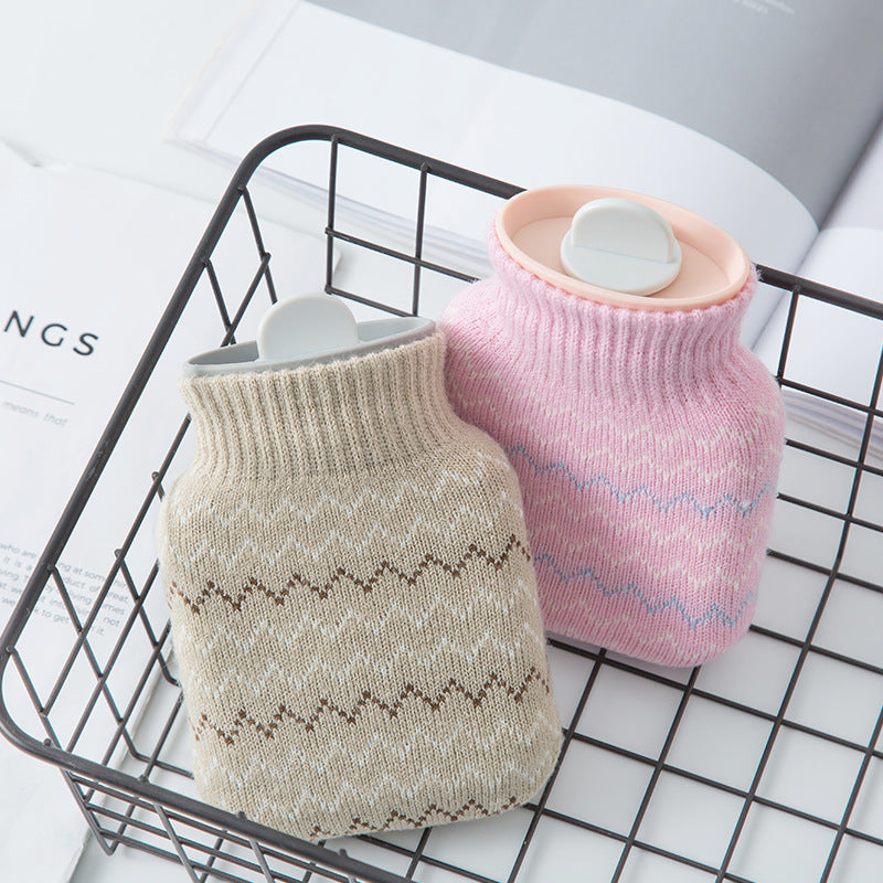 Cute Plush Hand Warmer with Silicone Water Bottle - Home & Office Use
