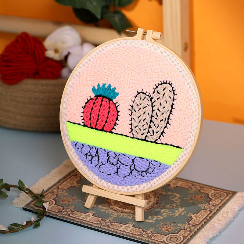 Flower and Grass Stamp Material Pack for Embroidery Crafts - Handmade