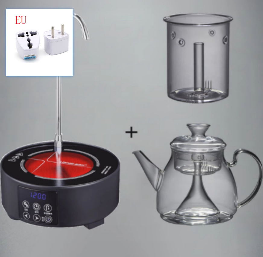 Large Capacity Glass Steam Teapot for Home Brewing - 1.5L