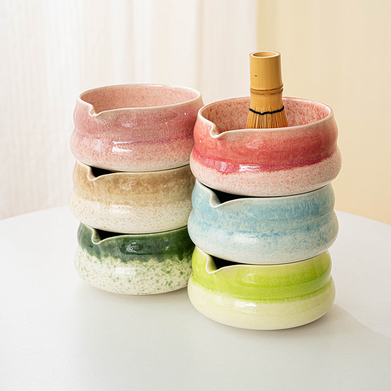 Portable Multi-Color Matcha Bowl - Japanese Style Porcelain Kitchenware