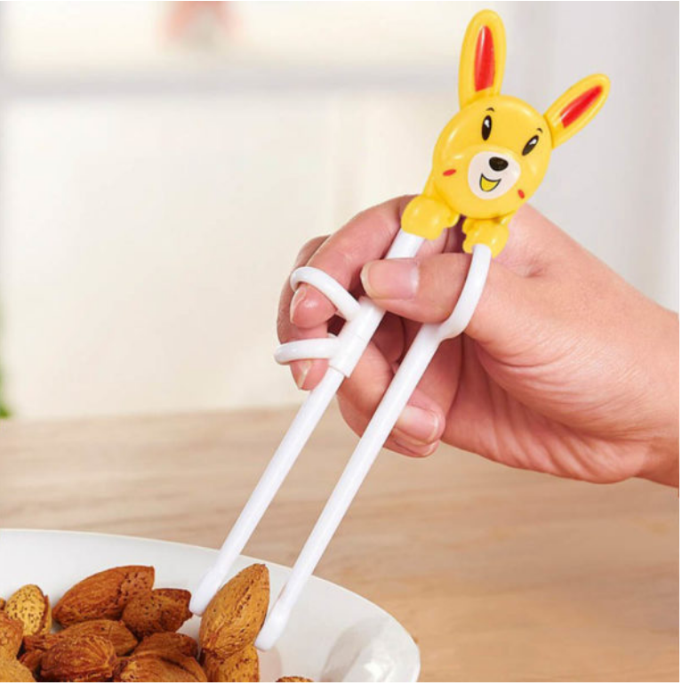 Baby Cartoon Practice ABS Material Chopsticks - Colorful, Safe for Kids