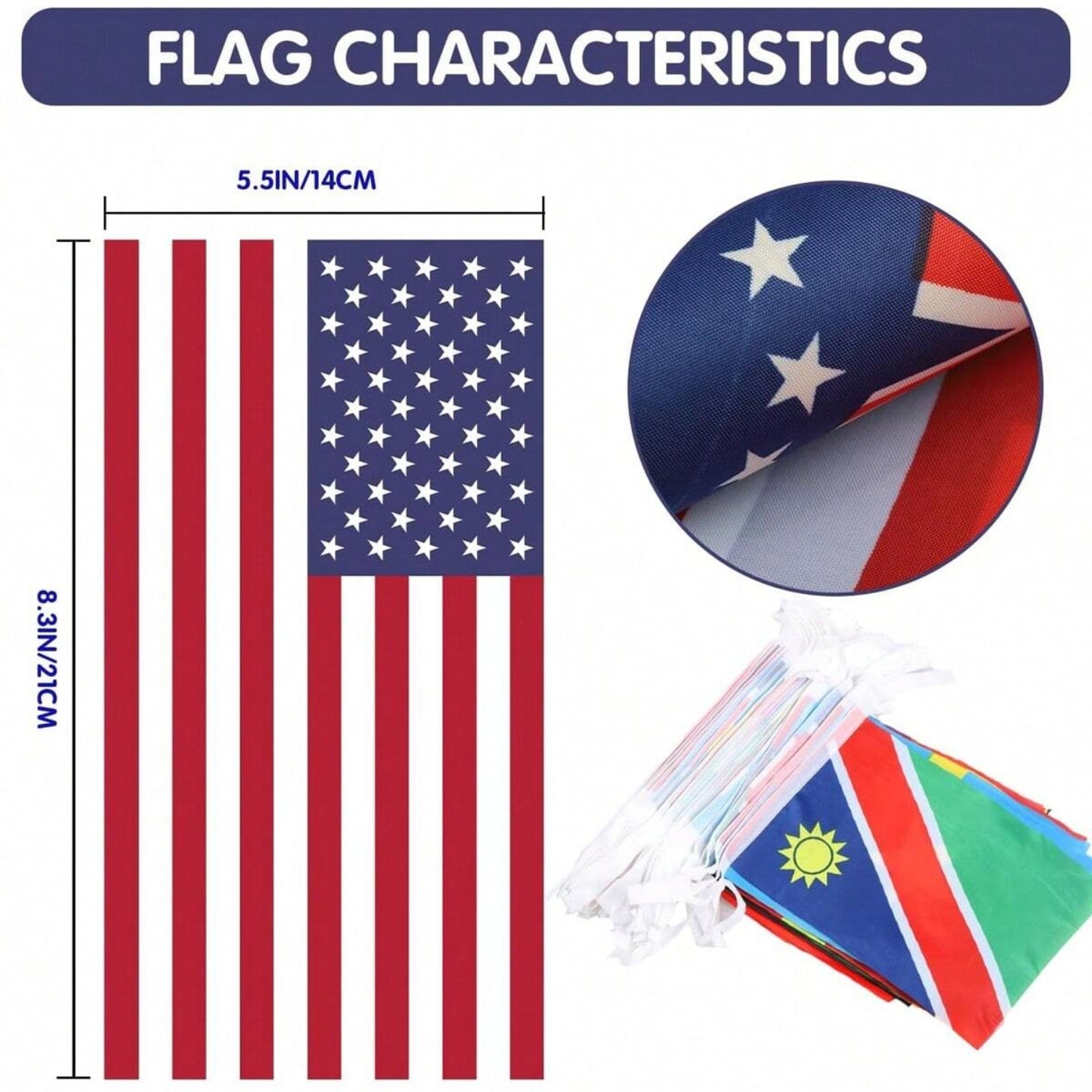 Countries String Flag - Multi-Color Cloth Decoration