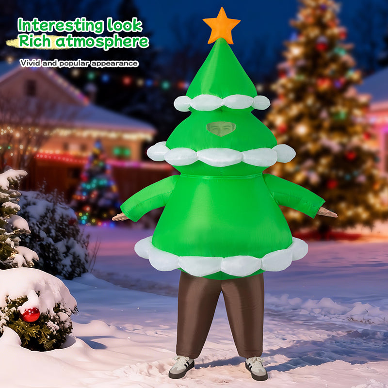 Christmas Tree Inflatable Costume - Green Holiday Costume for Parties & Events