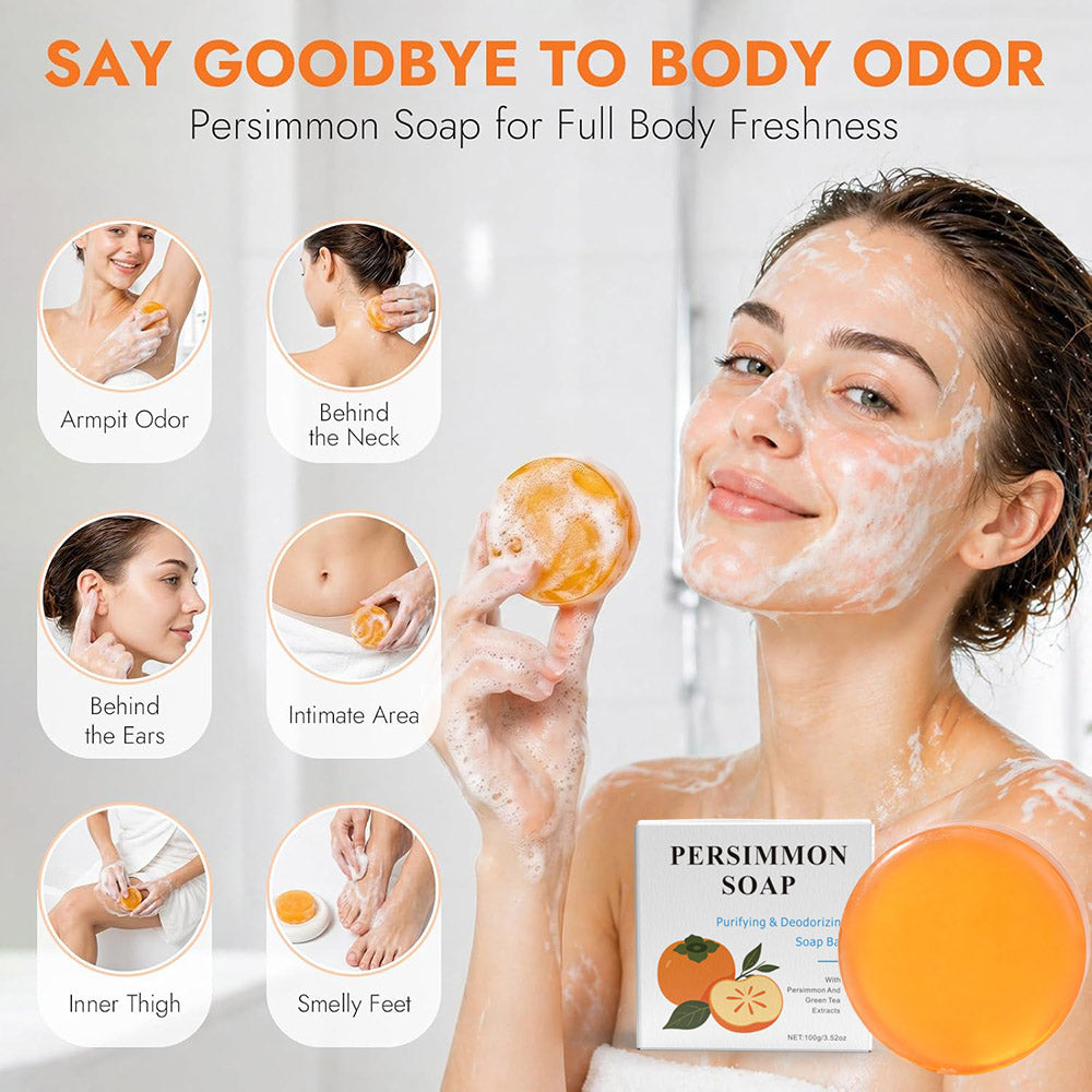 Round Persimmon Soap Bar - 100g