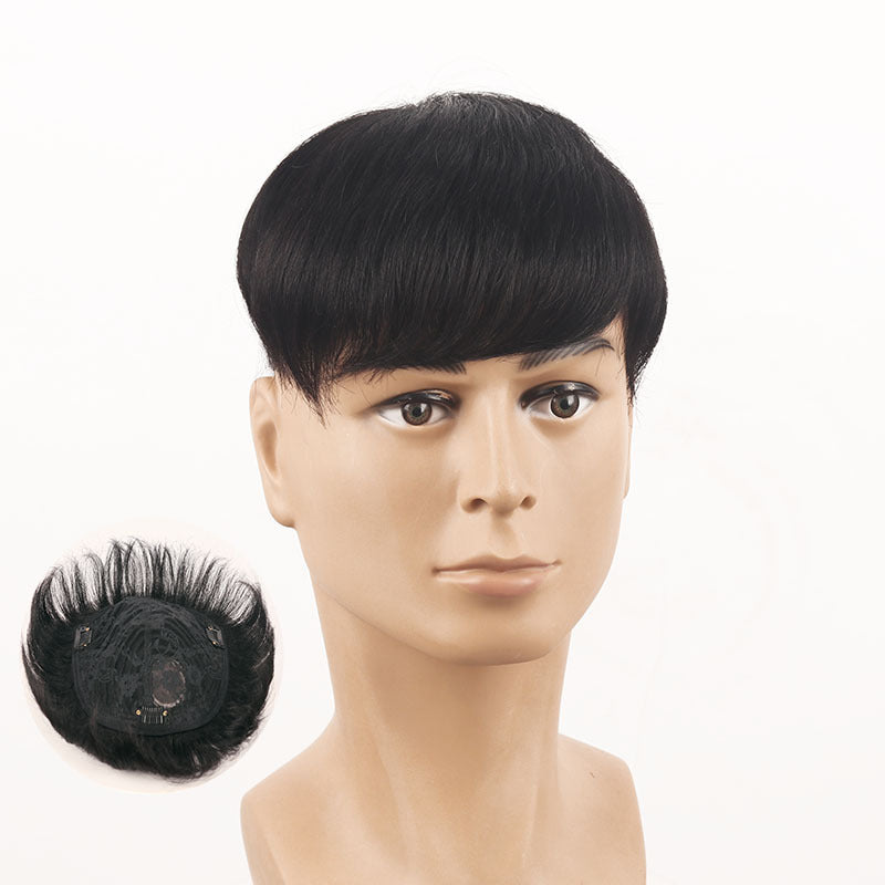 Men's Short Hair Wig with 16x18 Mechanism and Natural Black Variants