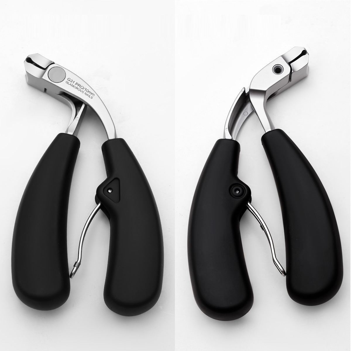 Large Opening Anti-Splash Nail Clippers with Secondary Blade - Black