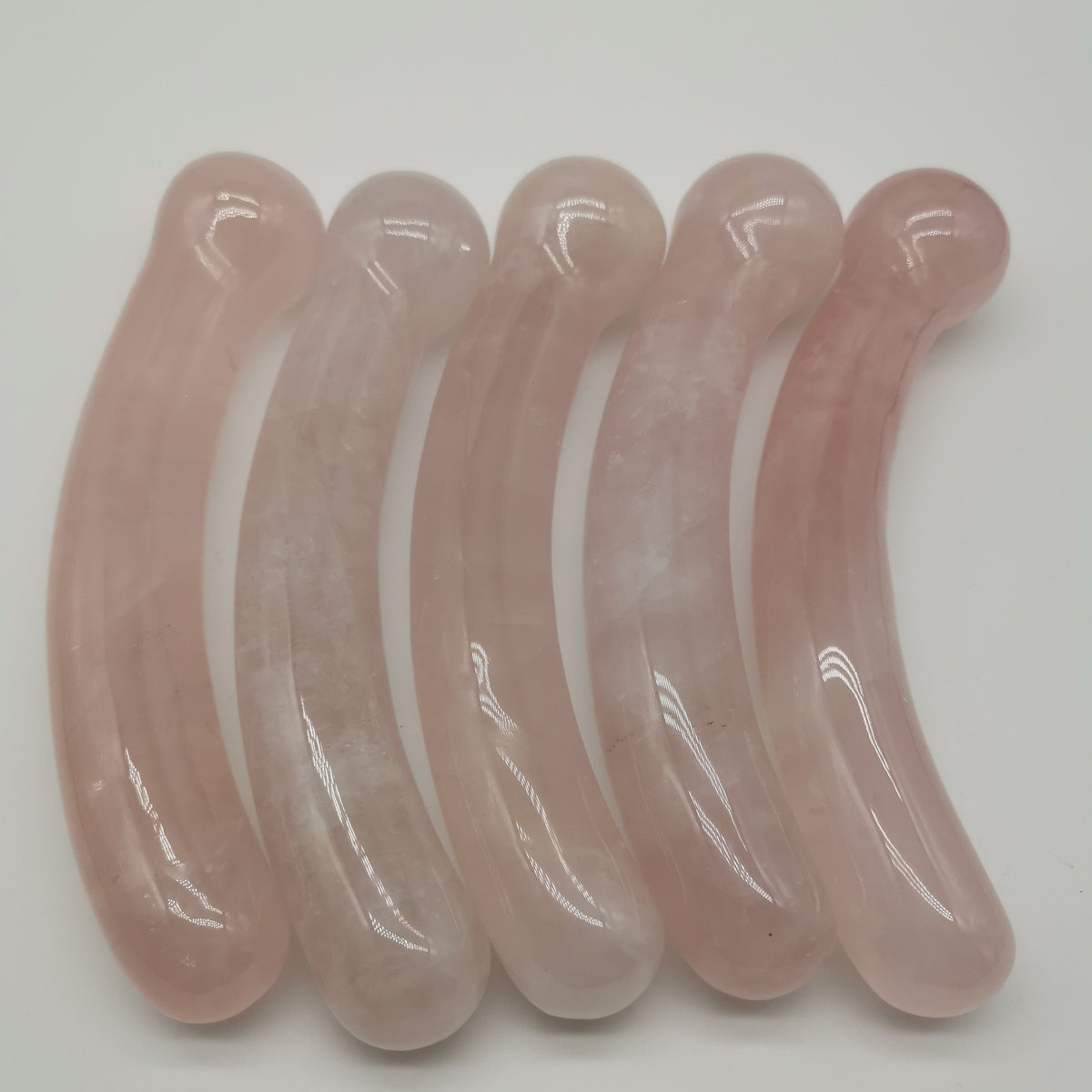 Natural 18cm Crystal Stick with Large Elbow - Modern Geometric Design Pink