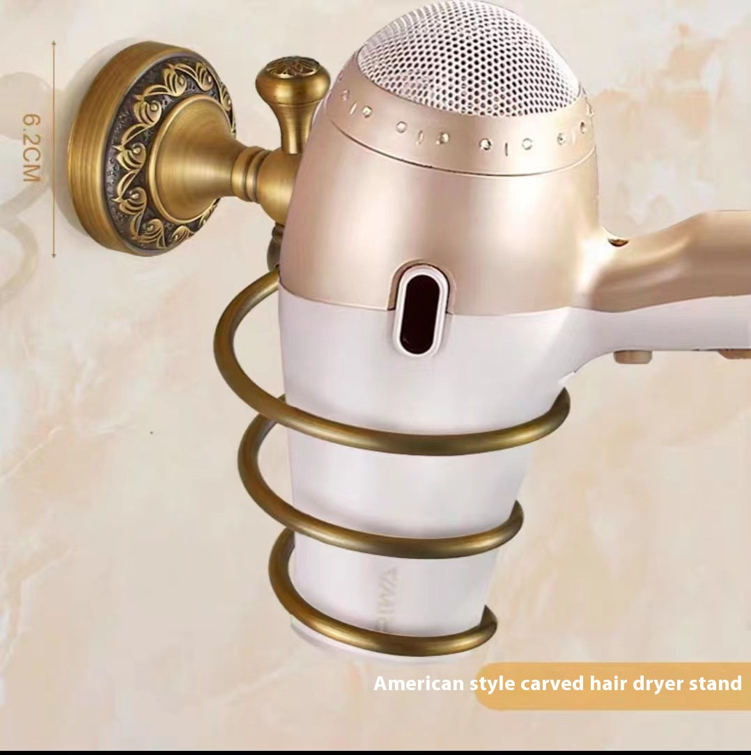 Copper Wall-Mounted Bathroom Shelves with Carved Design - Multiple Sizes