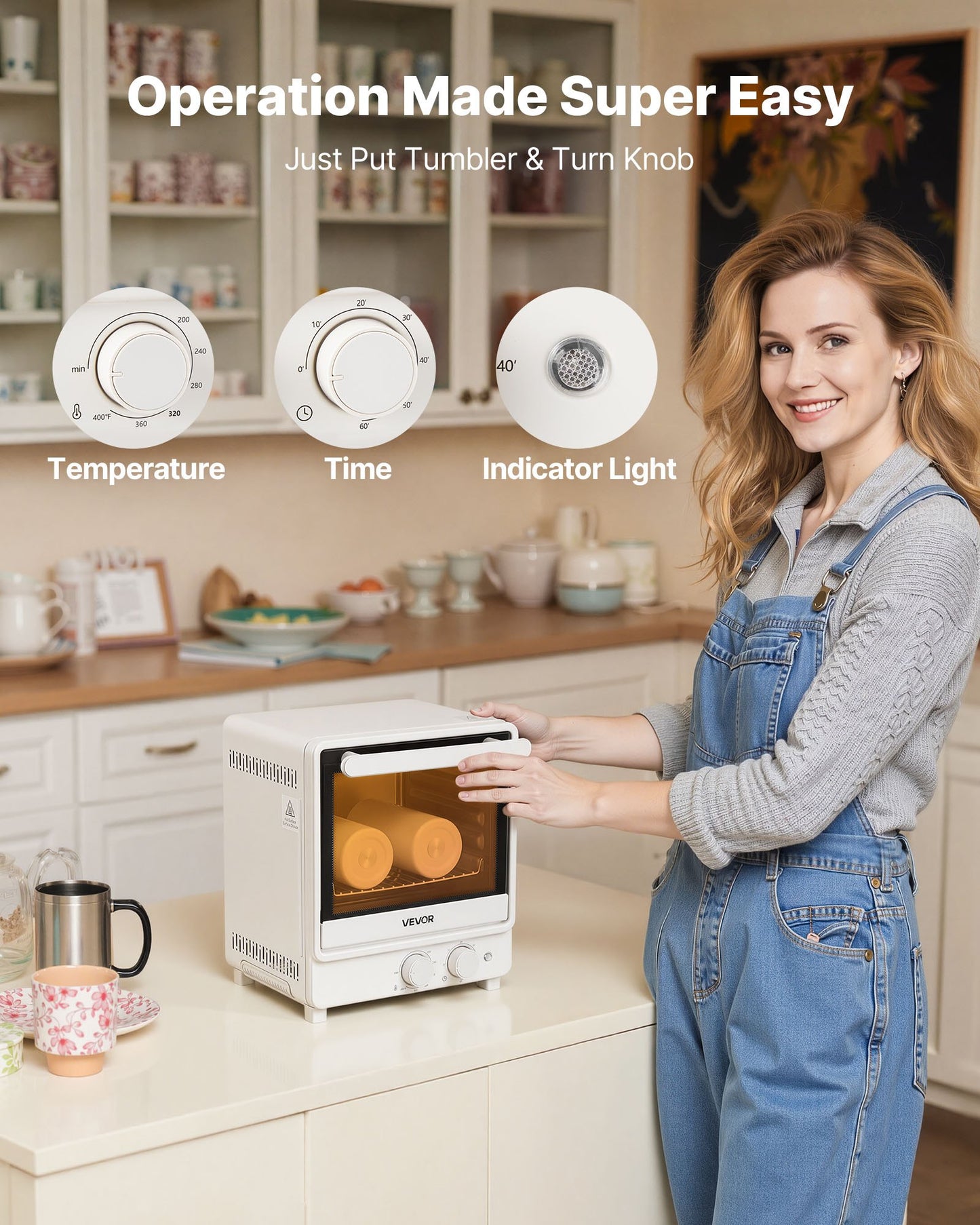Sublimation Oven Machine 13 Qt for Tumblers Mugs & Bowls with Heat Gun & Accessories