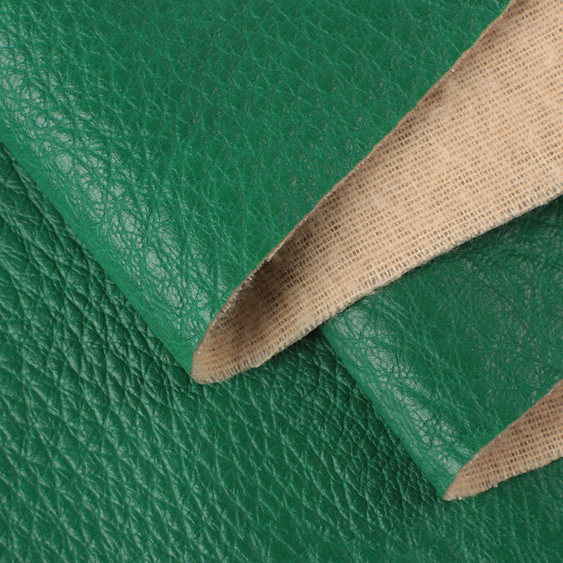 Half PU Leather Fabric for Upholstery & Garments - Black, Blue, Brown, Apricot