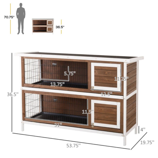 Small Animal Playpen Cage with Removable Floor Tray and Roof for Rabbits