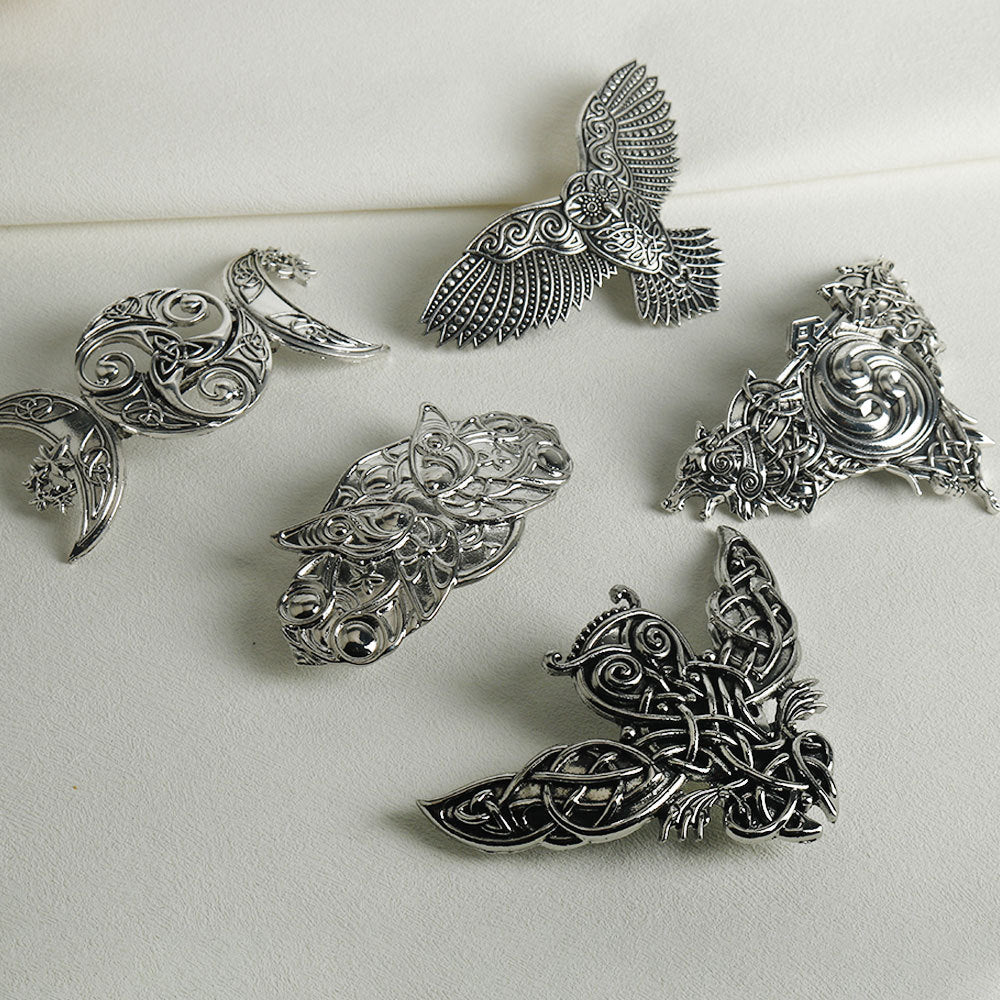 Butterfly Metal Hair Clip Crescent Headpiece