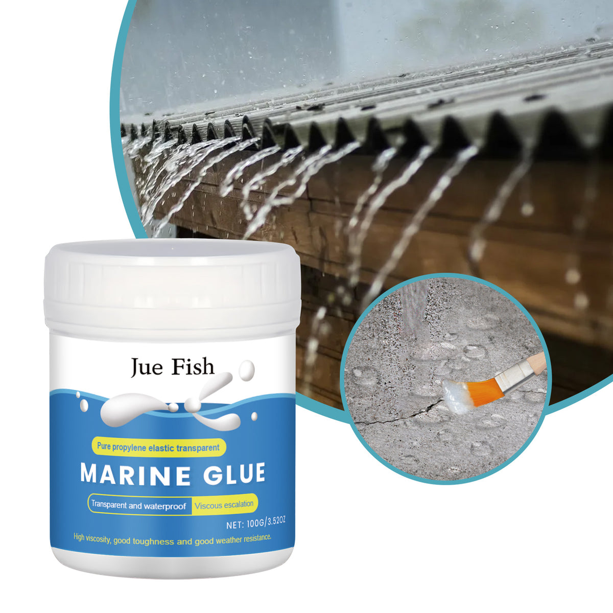 Waterproof Coating 100g Bottle - Transparent Waterproof Sealant for Repairs