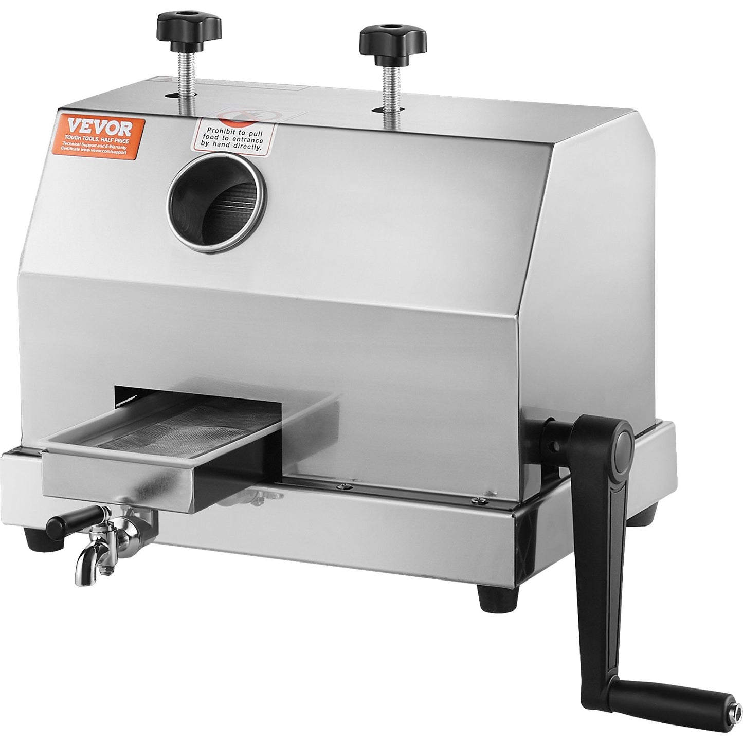 Manual Sugar Cane Juicer Machine - 110LBS/H with Stainless Steel Rollers