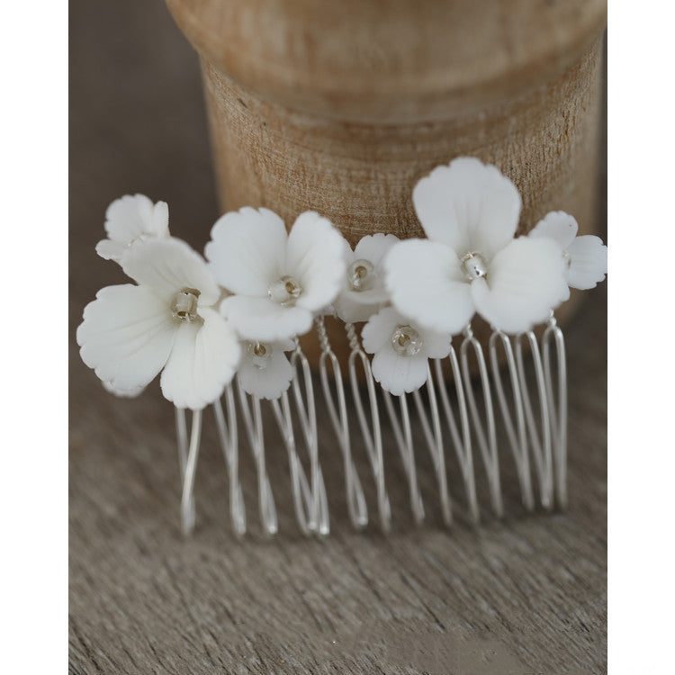 Ceramic Hair Comb - White