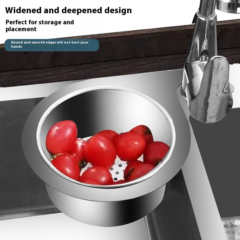 Stainless Steel Swan Drain Basket for Kitchen Storage - Multi-Purpose