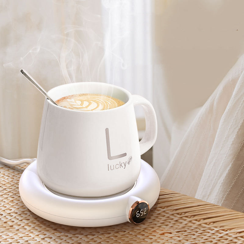 Coffee Mug Warmer Plate - USB & 220V Desktop Heating Coaster for Hot Drinks